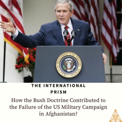In August 2021, the departure of the last evacuation flight from the Bagram Airfield marked the chaotic end of an era of American occupation in Afghanistan. The end of the war in Afghanistan has brought back discussions on the role of the Bush Doctrine in the US’s Global War on Terrorism.The US troops left the country in the hands of the Taliban, from whom they were ‘liberated’ back in 2001 under ‘Operation Enduring Freedom’. The intervention was in response to the al-Qaeda's 9/11 attack on World Trade Center and Pentagon. On the very next day, then President George W Bush came up with a grand strategy devised to wipe out the terrorist organization that put a grave threat to its national security.
The proactive counter-terrorism policies pursued by the United States were guided by the neoconservative aspirations of its political leadership. Often deemed as Bush Doctrine, these policies directed the American invasion of Afghanistan and elsewhere. 
Read Anaina M Raj views on How the Bush Doctrine Contributed to the Failure of the US Military Campaign in Afghanistan?
Link in Bio
 bagramairfield afghanistan terrorism globalwar taliban operationenduringfreedom alqeada bush pentagon neoconservative idealism neoliberal nationalsecurity billclinton persiangulfwar saddamhussein kuwait paulwolfowitz donaldmumsfeld dickcheney unilateralism theinternationalprism conflict internationalaffairs kyotoprotocol democracy internationalstudies bushdoctrine militarycampaign republican